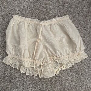 Cream Ruffle Bloomers